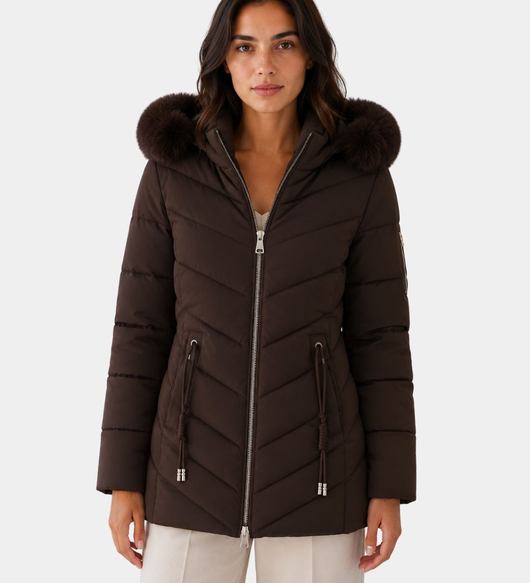Anéline | Elegant Quilted Puffer Coat