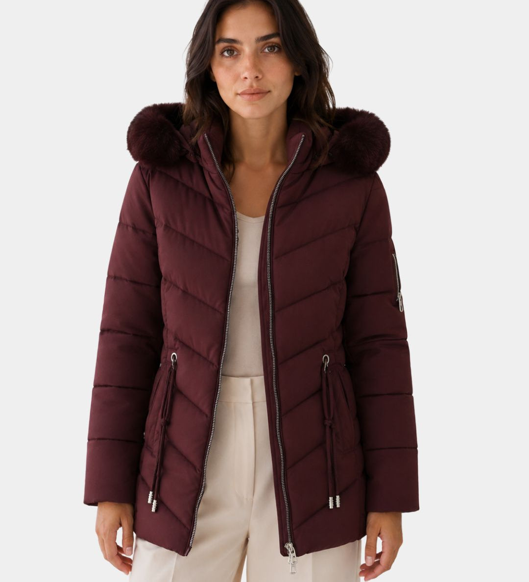 Anéline | Elegant Quilted Puffer Coat