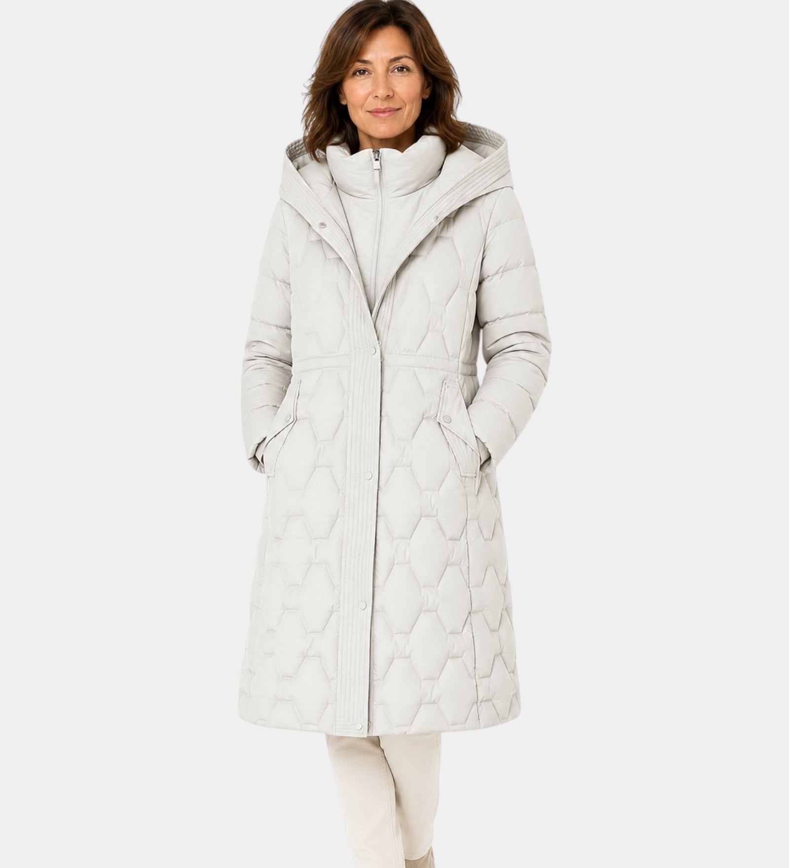 Briseida | Long down coat with hood