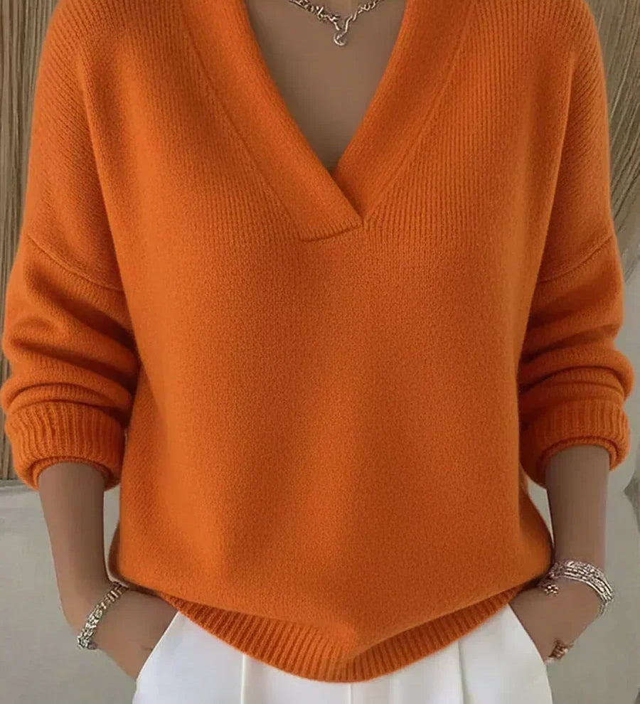 Linda | Relaxed V-Neck Sweater