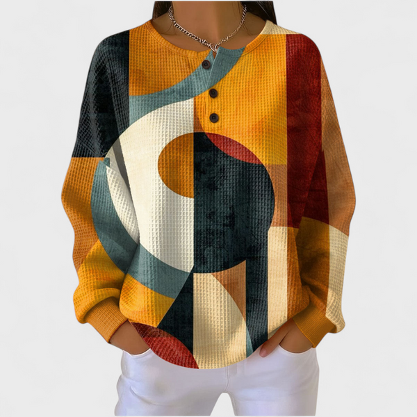 Léa - Pullover with Geometric Retro Pattern