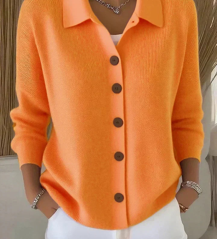 Gloria | Shawl Collar Button Cardigan