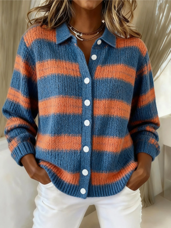 Luisa | Striped Knit Cardigan