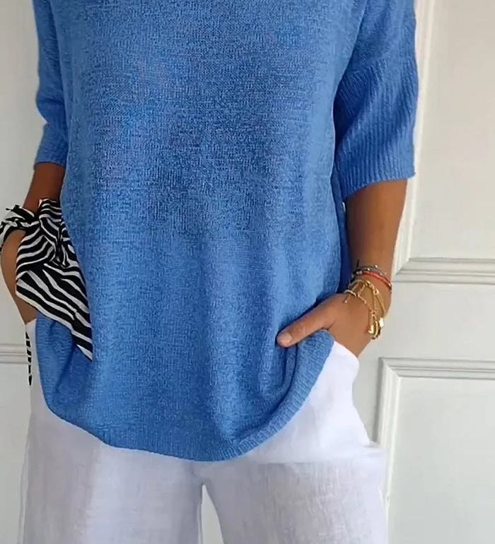 Solene | Oversized Jumper with V-Neck