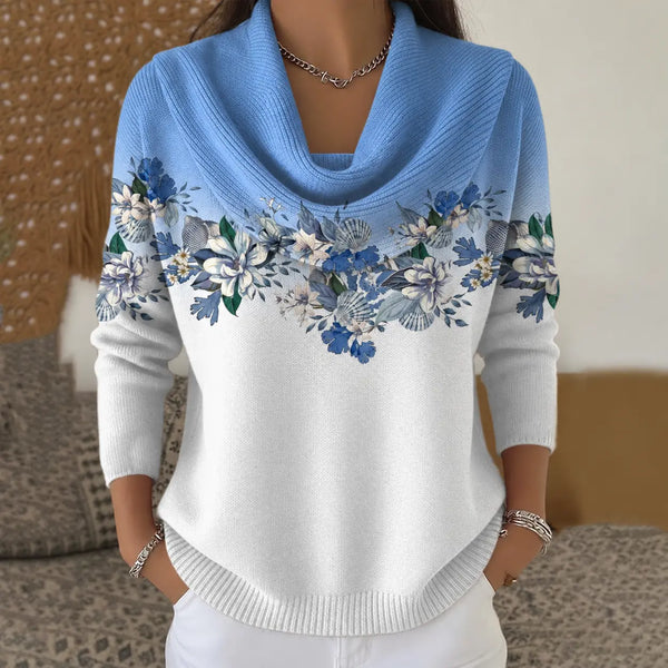 Kathleen | Floral Turtleneck Sweater
