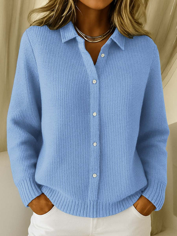 Claudia | Structured Knit Cardigan with Buttons