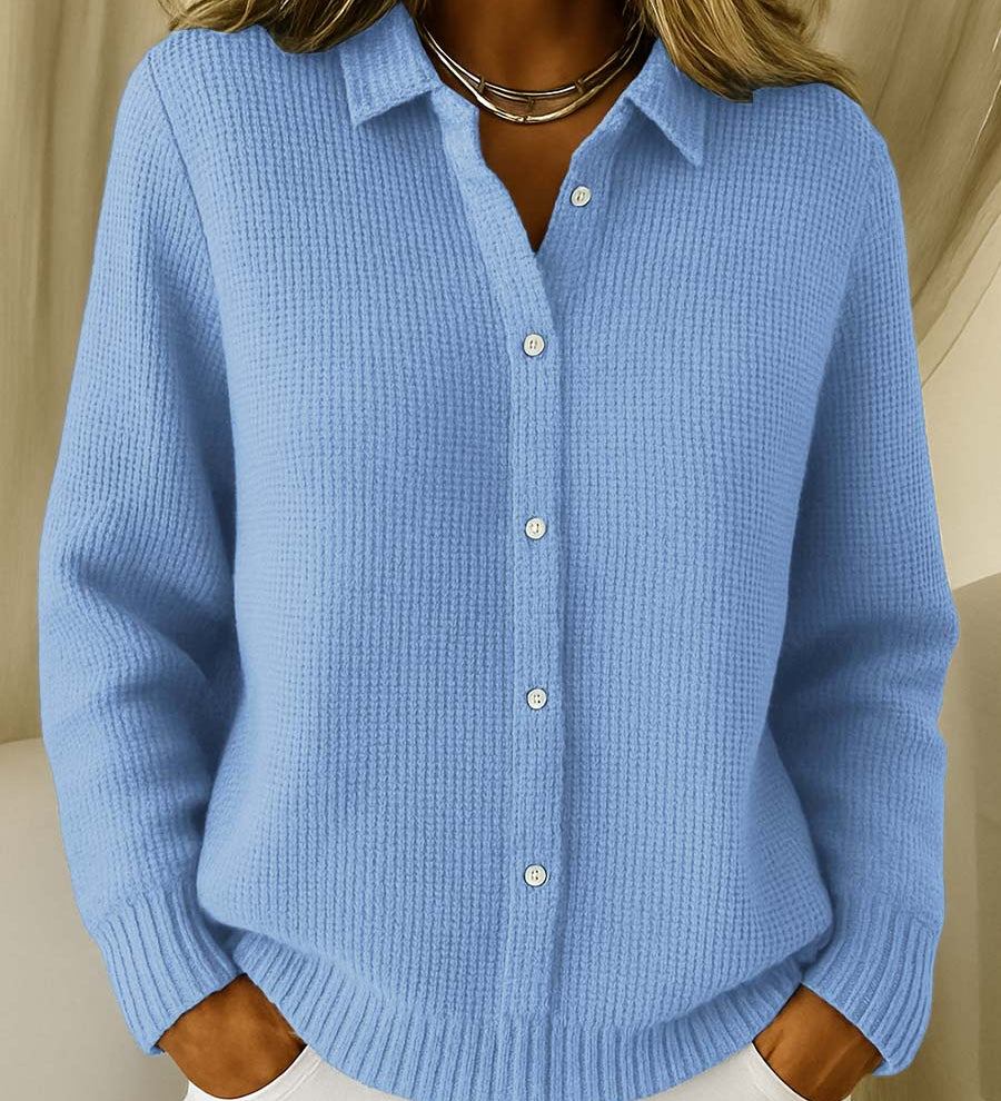 Katharina | Structured Knit Cardigan with Buttons