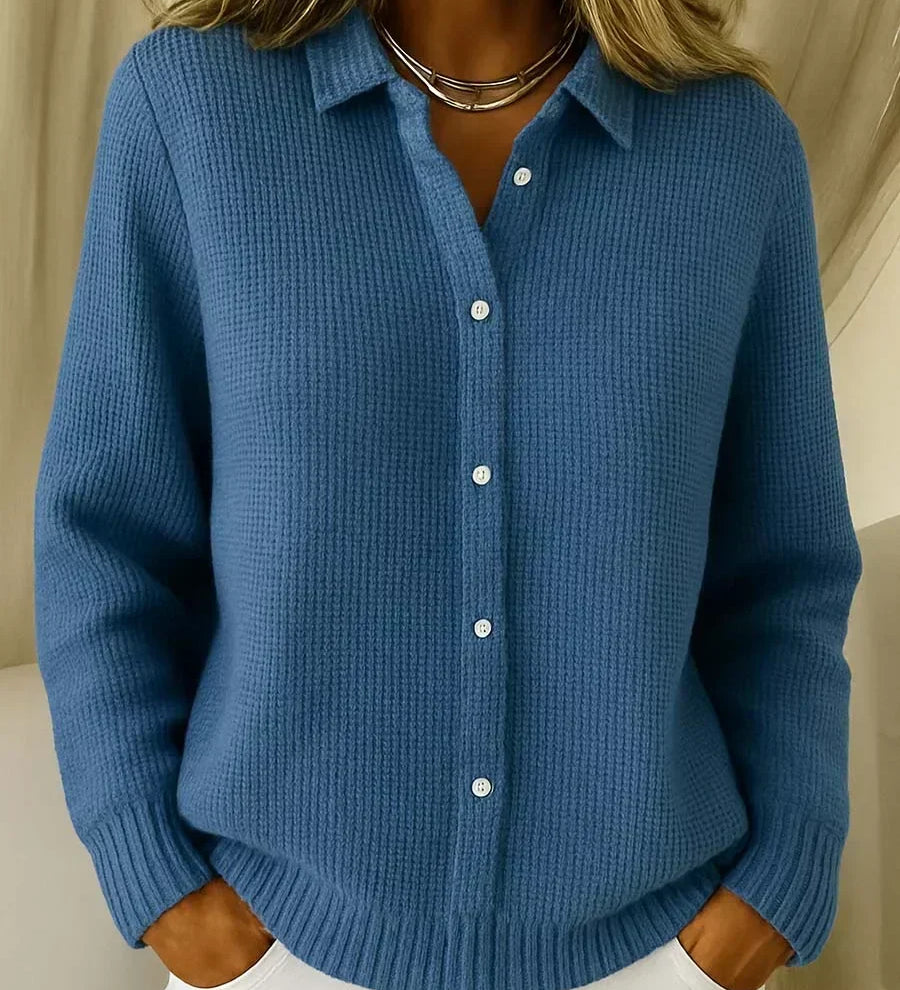 Katharina | Structured Knit Cardigan with Buttons
