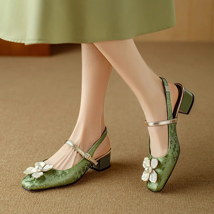 Mathilde – Elegant Women's Shoes with Floral Detail
