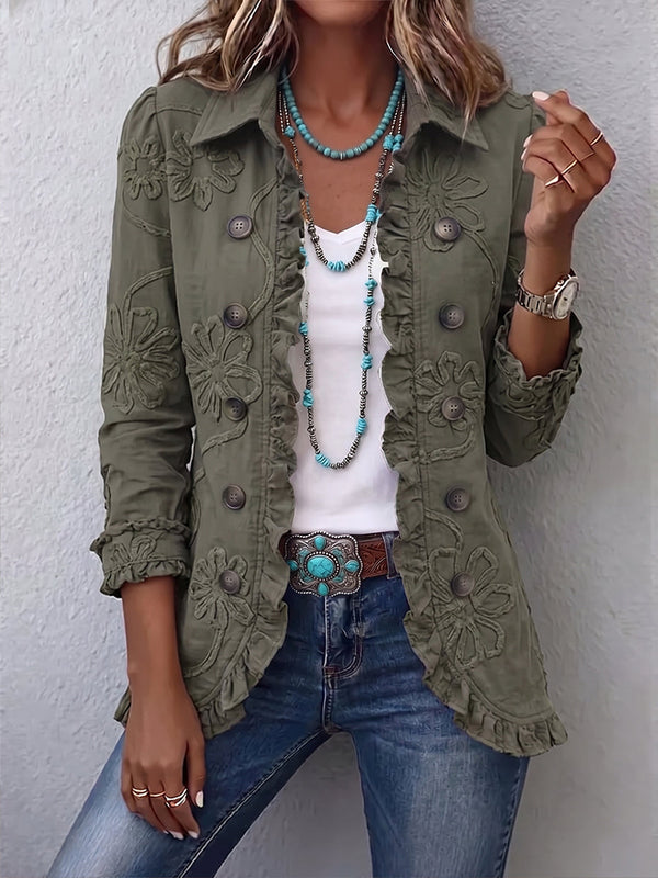 Alina | American Jacket with Floral Embroidery