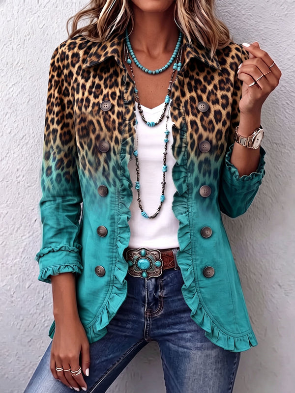Klara | American Jacket with Leopard Ombre